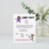 Uitnodiging Zombie-partij past het aan! (Staand voorkant)