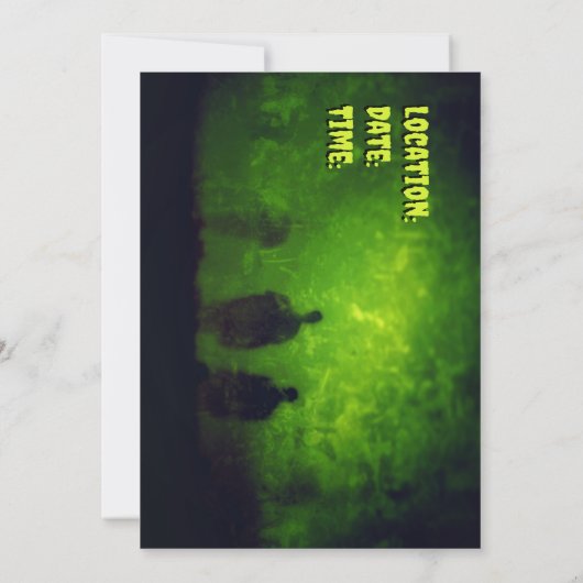 Uitnodiging Zombie Thema Feest (Achterkant)