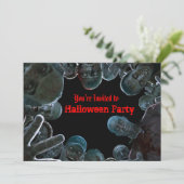 Uitnodiging Zombies Halloween Party (Staand voorkant)