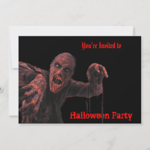 Uitnodiging Zombies Halloween Party