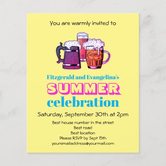 Uitnodiging zomerfeestdag (Voorkant)