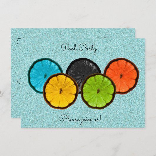 Uitnodiging zomerpool (Voorkant / Achterkant)