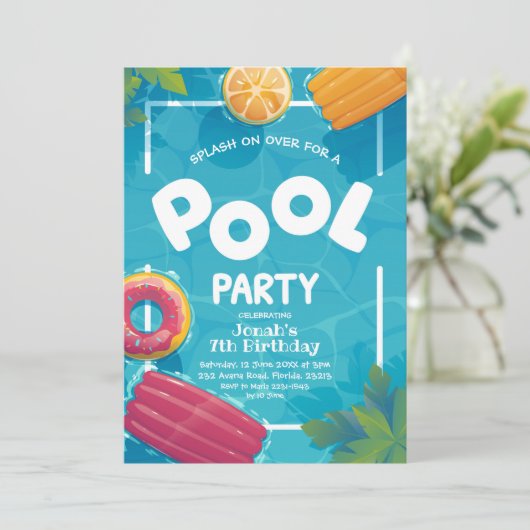Uitnodiging zomerpool (Staand voorkant)