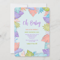 Uitnodiging zomerse bladeren