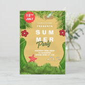 Uitnodiging zomervakantie (Staand voorkant)