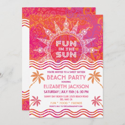 Uitnodiging zomerzondag (Voorkant / Achterkant)