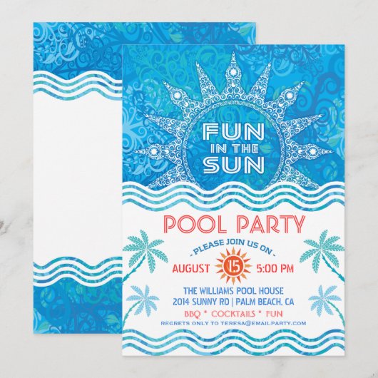 Uitnodiging zomerzondag (Voorkant / Achterkant)