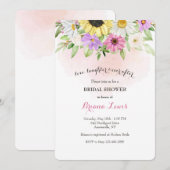 Uitnodiging Zonnewiel en Madeliefjes (Voorkant / Achterkant)