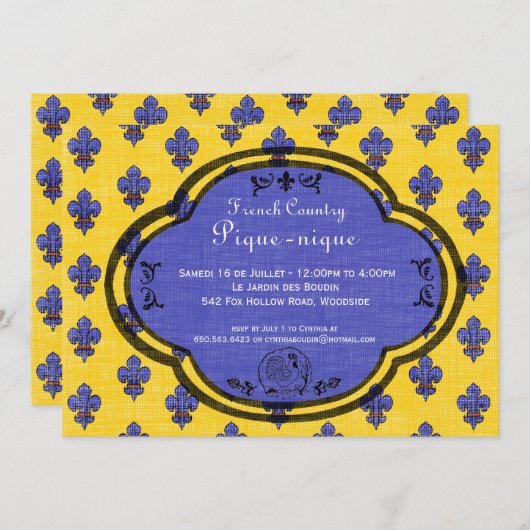 Uitnodiging Zuid-Frankrijk Provencal Party (Voorkant / Achterkant)