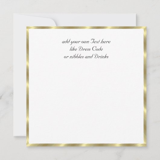 Uitnodiging zwart-wit feest (Achterkant)