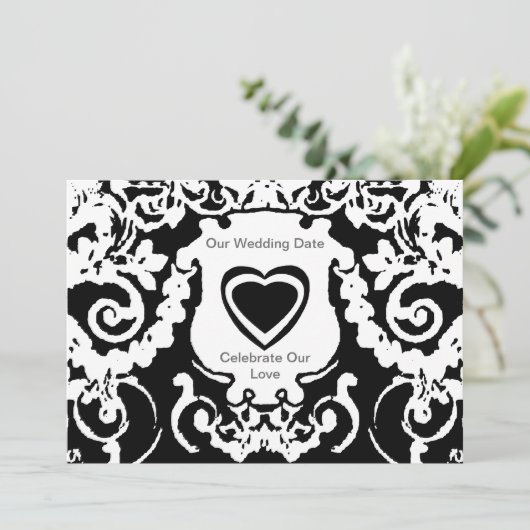 Uitnodiging Zwart Wit Het MUSEUM Zazzle Cadeaus, (Staand voorkant)