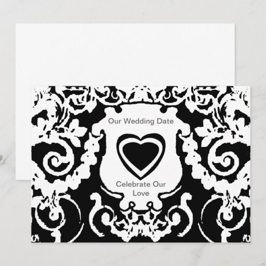 Uitnodiging Zwart Wit Het MUSEUM Zazzle Cadeaus, (Voorkant / Achterkant)