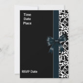 Uitnodiging Zwarte Witte Koe Dierlt Alle oevers Zw (Achterkant)