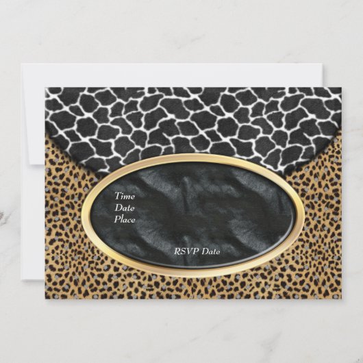 Uitnodiging zwarte witte Koe Ruw (Achterkant)