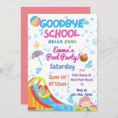 Uitnodiging zwemborrel einde schooljaar (Voorkant / Achterkant)