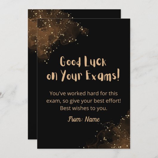 UitnodigingBest of Luck for Exam Wishes Kaart (Voorkant / Achterkant)