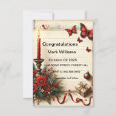 UitnodigingElegante Bloemen Uitnodiging Ontwerp va (Voorkant)