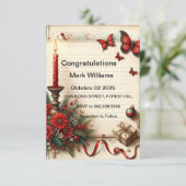 UitnodigingElegante Bloemen Uitnodiging Ontwerp va (Staand voorkant)