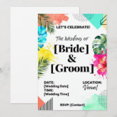 UitnodigingElegante trouwkaart | Modern Kaart (Voorkant / Achterkant)