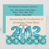 Uitnodigingen 2012 van de Partij van de Afstuderen (Voorkant / Achterkant)