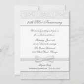 Uitnodigingen 25-jarig huwelijksjubileum zilveren  (Achterkant)