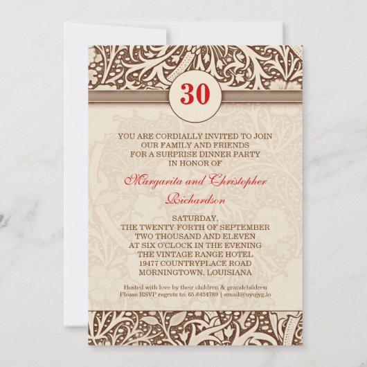 Uitnodigingen 30-jarig jubileum (Achterkant)