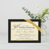 Uitnodigingen 50-jarig huwelijksjubileum (Staand voorkant)