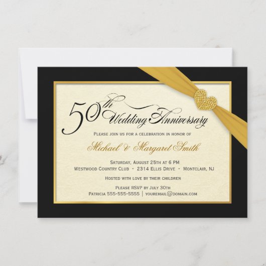 Uitnodigingen 50-jarig huwelijksjubileum (Voorkant)