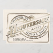 Uitnodigingen 50-jarig huwelijksjubileum wit (Voorkant / Achterkant)