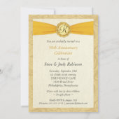 Uitnodigingen 50-jarig jubileum - Gouden monogram (Achterkant)