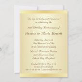 Uitnodigingen 50-jarig jubileumfeest Elegante Goud (Achterkant)