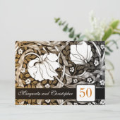 Uitnodigingen 50 jarige huwelijksjubileum (Staand voorkant)