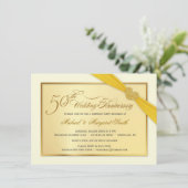 Uitnodigingen 50e gouden huwelijksjubileum (Staand voorkant)