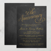 Uitnodigingen 50e gouden huwelijksjubileum (Voorkant / Achterkant)