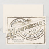 Uitnodigingen 50e gouden huwelijksjubileum Wit (Voorkant / Achterkant)