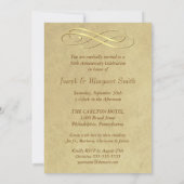 Uitnodigingen 50e verlichtingsparty vintage foto (Achterkant)