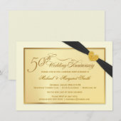 Uitnodigingen 50ste trouwdag jubileumfeest (Voorkant / Achterkant)