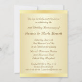 Uitnodigingen 50ste verjaardagsfeest Elegant Goud (Achterkant)