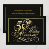 Uitnodigingen 50ste verlichtingspartij - Formeel G (Voorkant / Achterkant)