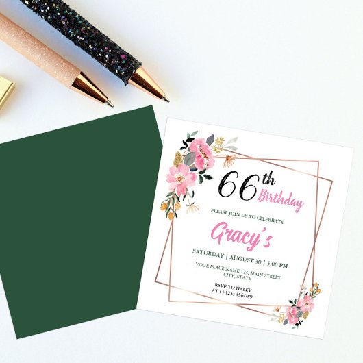 Uitnodigingen 66e verjaardag