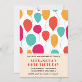 Uitnodigingen 66ste verjaardag Ballonnen Modern (Voorkant)