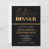 Uitnodigingen 75e verjaardag Verjaardagsdiner Zwar (Voorkant)