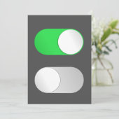 Uitnodigingen aan en uit (Staand voorkant)