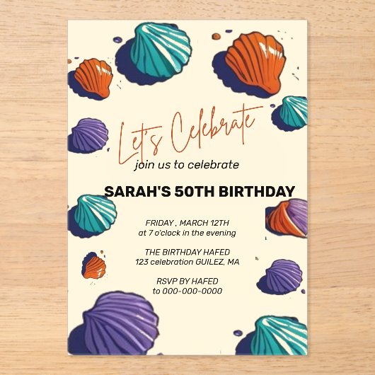 Uitnodigingen Acryl Set Save the Date Kaart (Voorkant)