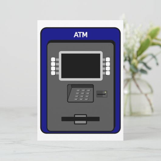Uitnodigingen ATM-machine (Staand voorkant)