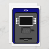 Uitnodigingen ATM-machine (Voorkant / Achterkant)