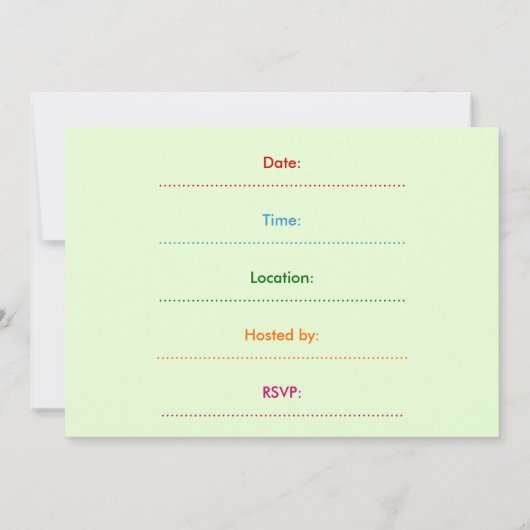 Uitnodigingen bij paaseiertante (Achterkant)