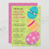 Uitnodigingen bij paaseihunt (Voorkant / Achterkant)