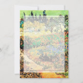 Uitnodigingen. Bloeiende tuin met pad Kaart (Voorkant)