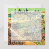 Uitnodigingen. Bloeiende tuin met pad Kaart (Voorkant)